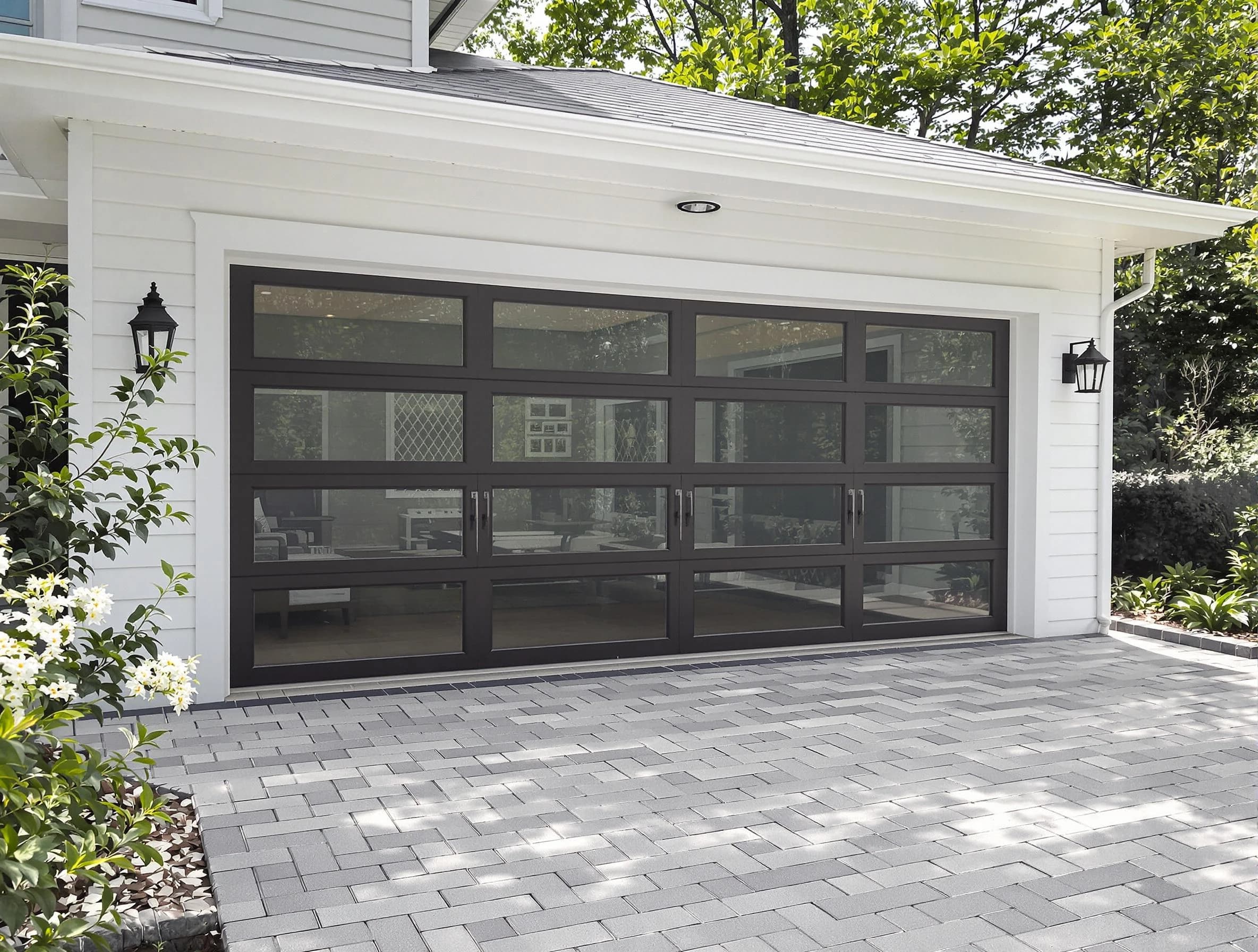 Sandia Heights Garage Door Repair design specialist presenting custom garage door options to Sandia Heights homeowner