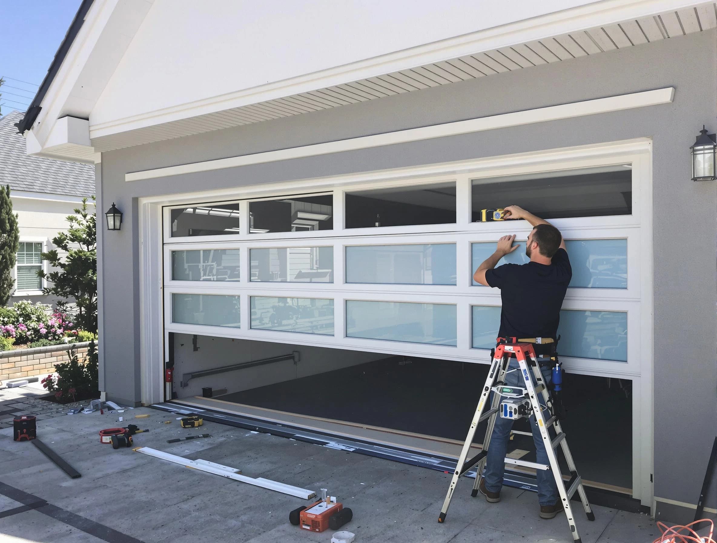 Sandia Heights Garage Door Repair team performing garage door replacement in Sandia Heights