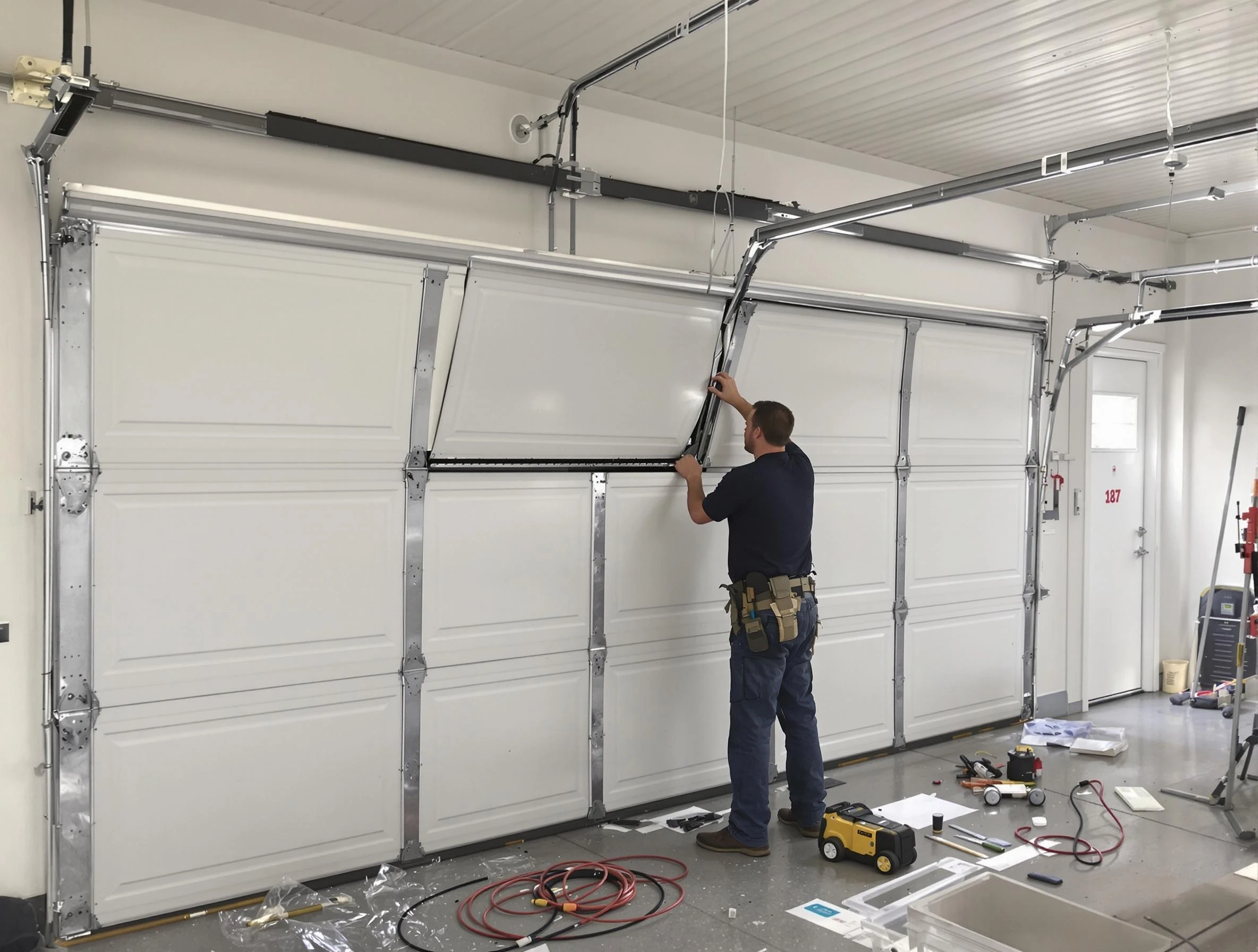 Garage Door Section Replacement in Sandia Heights
