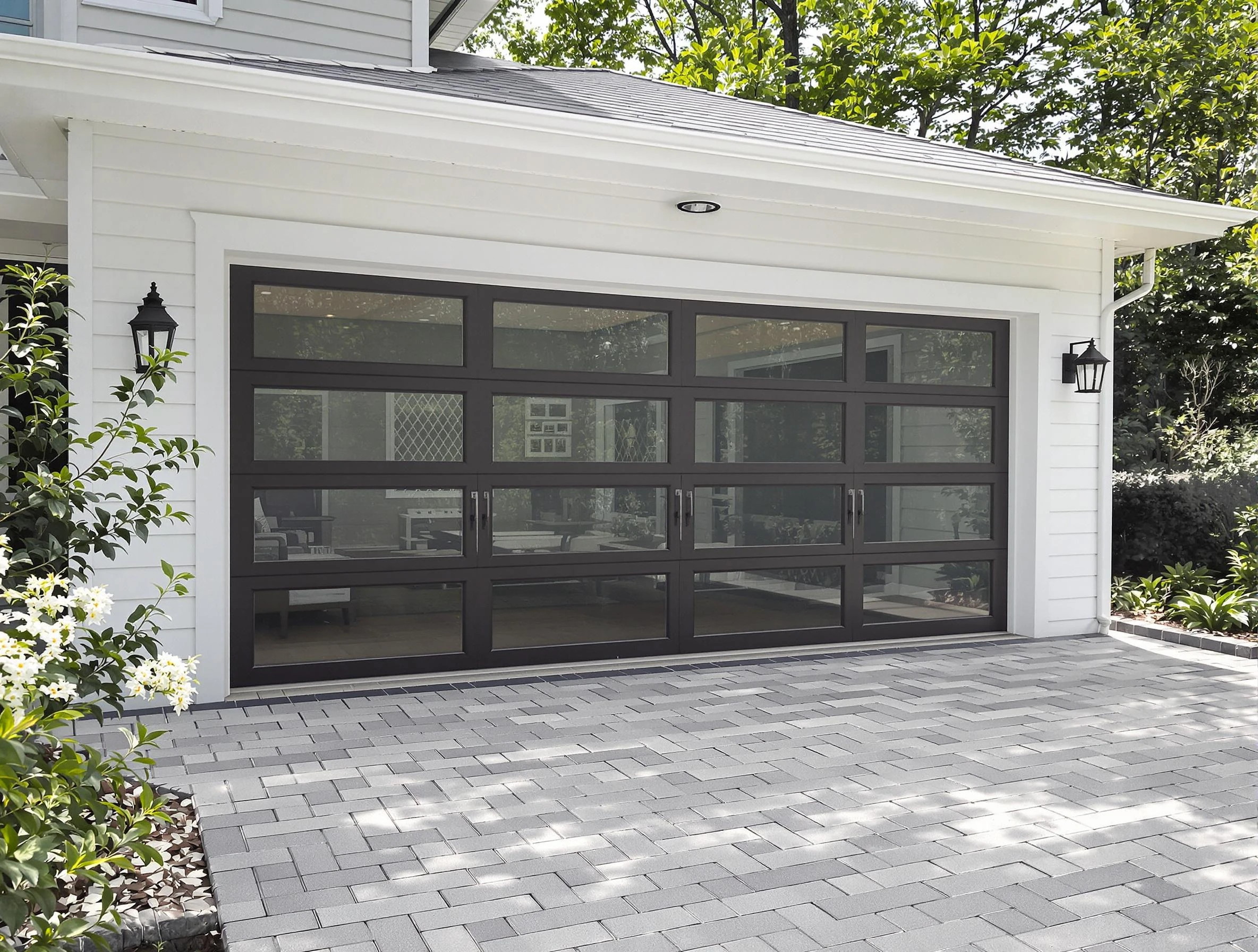 Sandia Heights Garage Door Repair design specialist presenting custom garage door options to Sandia Heights homeowner